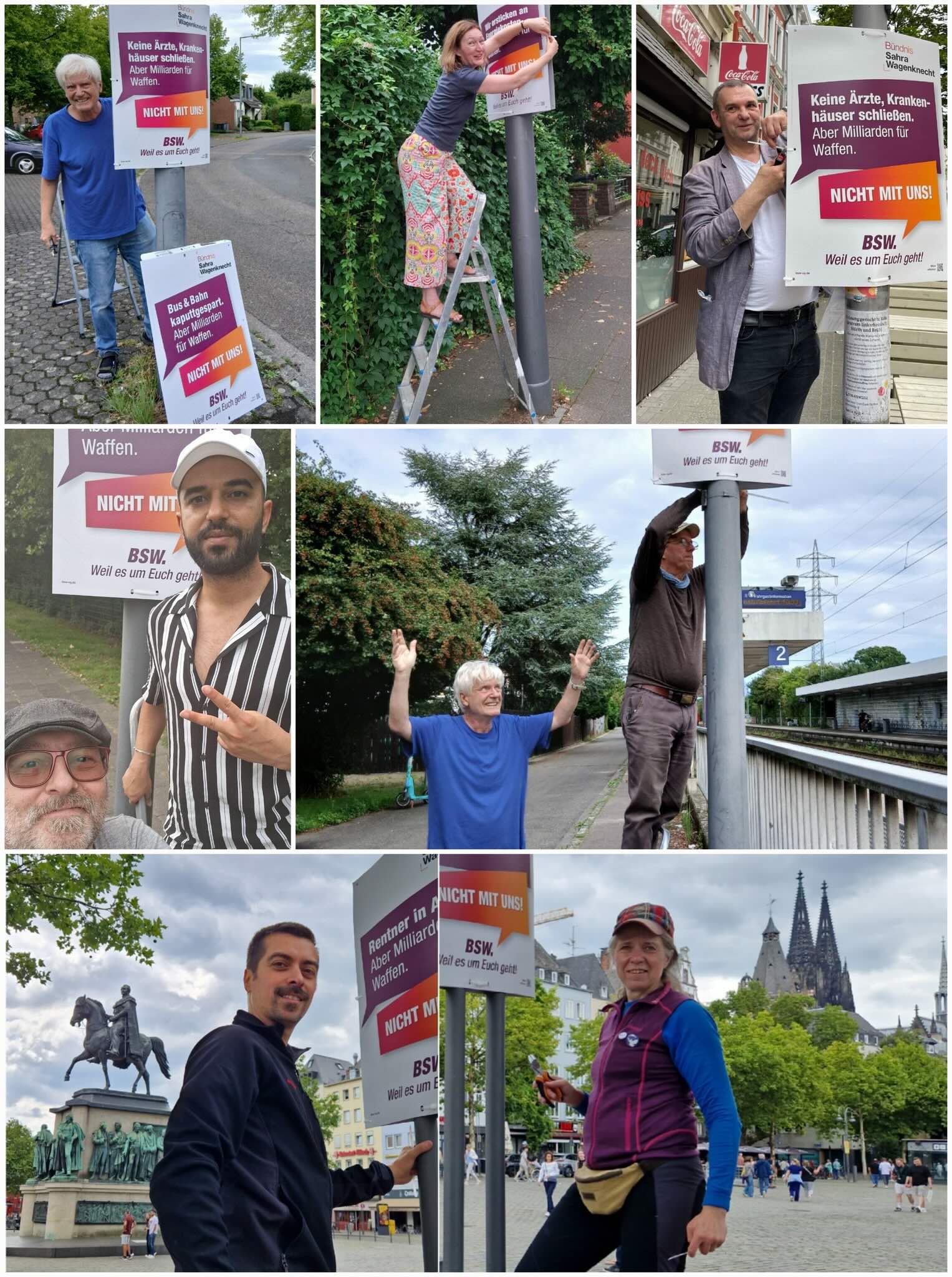 Die Plakate hängen, die Infotische stehen: Bereit für den heißen Wahlkampf.