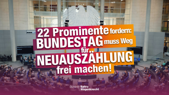 Prominente & Bürger: Deutschland wünscht sich die Neuauszählung, jetzt!