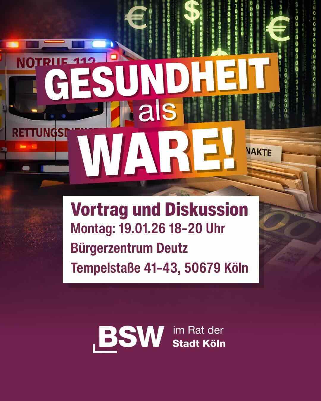 BSW im Rat: Gesundheit als Ware