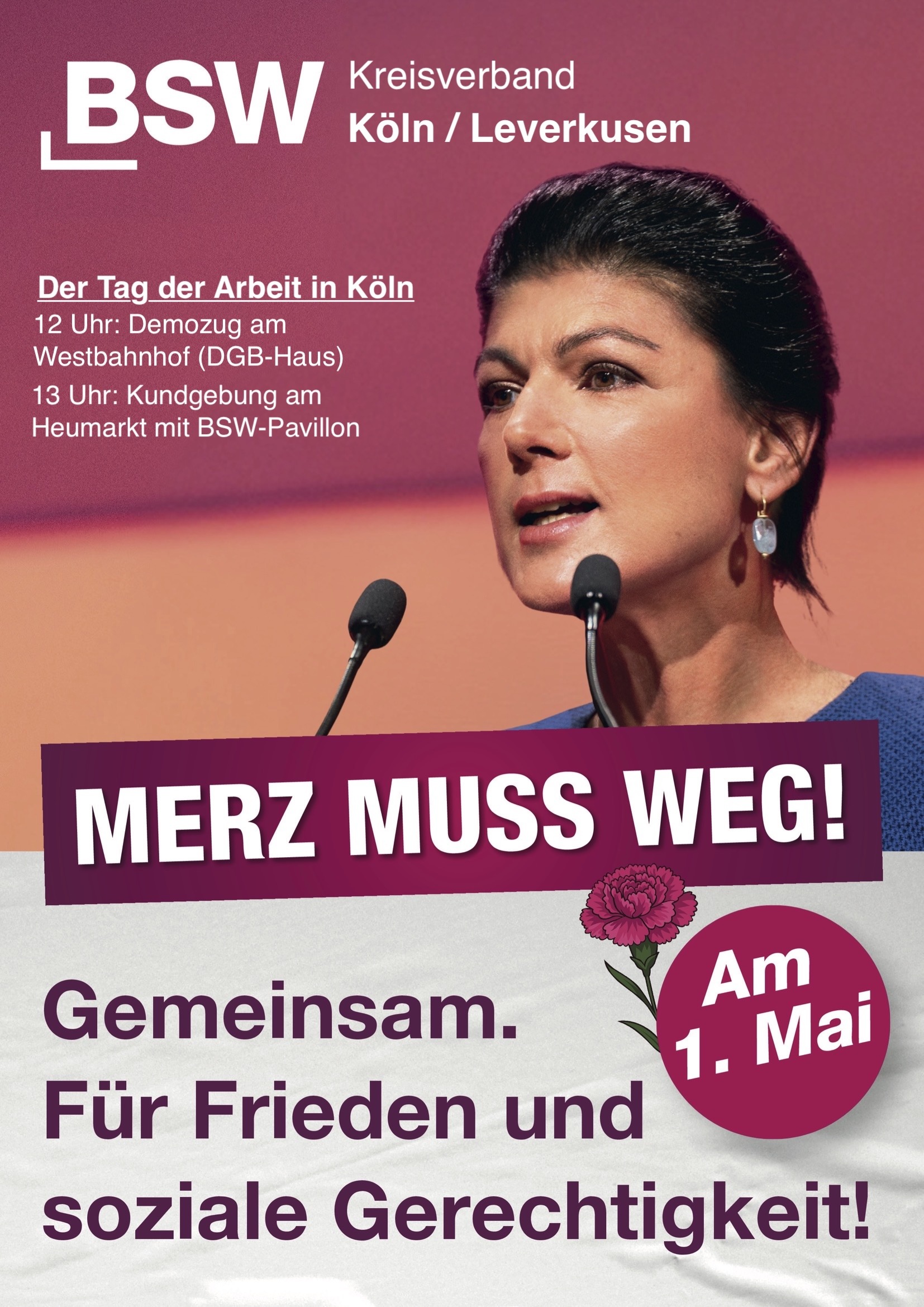 Der Tag der Arbeit in Köln 🌹 Kundgebung am 1. Mai