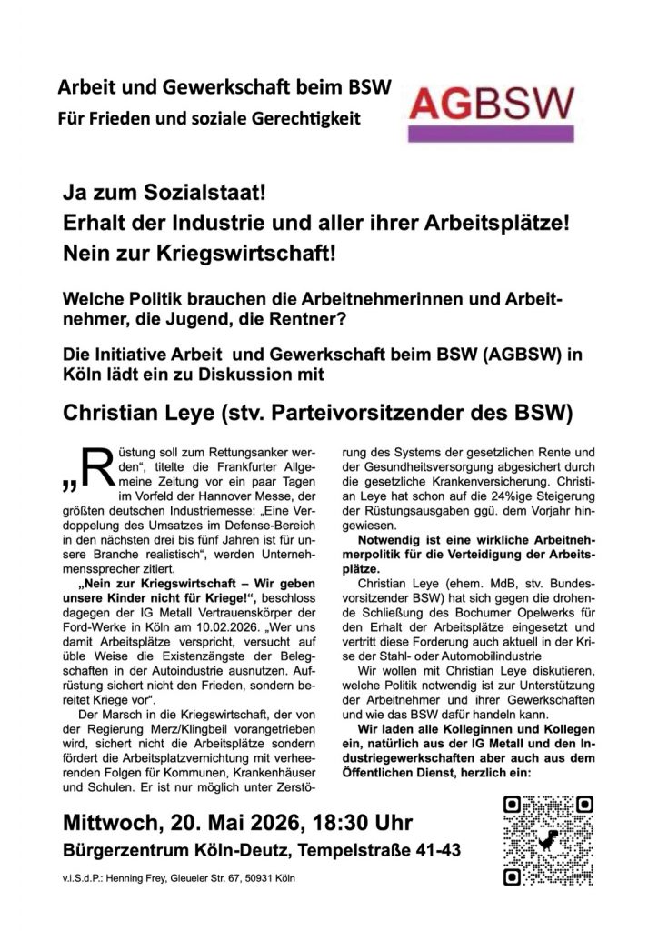 AGBSW Einladung Veranstaltung 20.05.2026