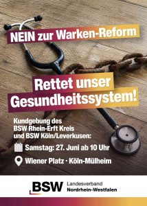 Kundgebung zur Rettung des Gesundheitssystems: Nein zu Warkens Reform