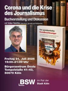 Buchvorstellung: Corona und die Krise des Journalismus